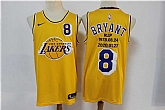 Lakers 8 Kobe Bryant Yellow Nike R.I.P Swingman Fashion Jersey,baseball caps,new era cap wholesale,wholesale hats